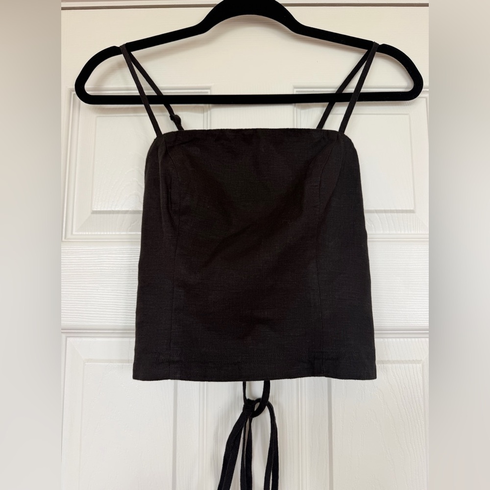 Urban Outfitters Black Tie Back Halter Top Size M